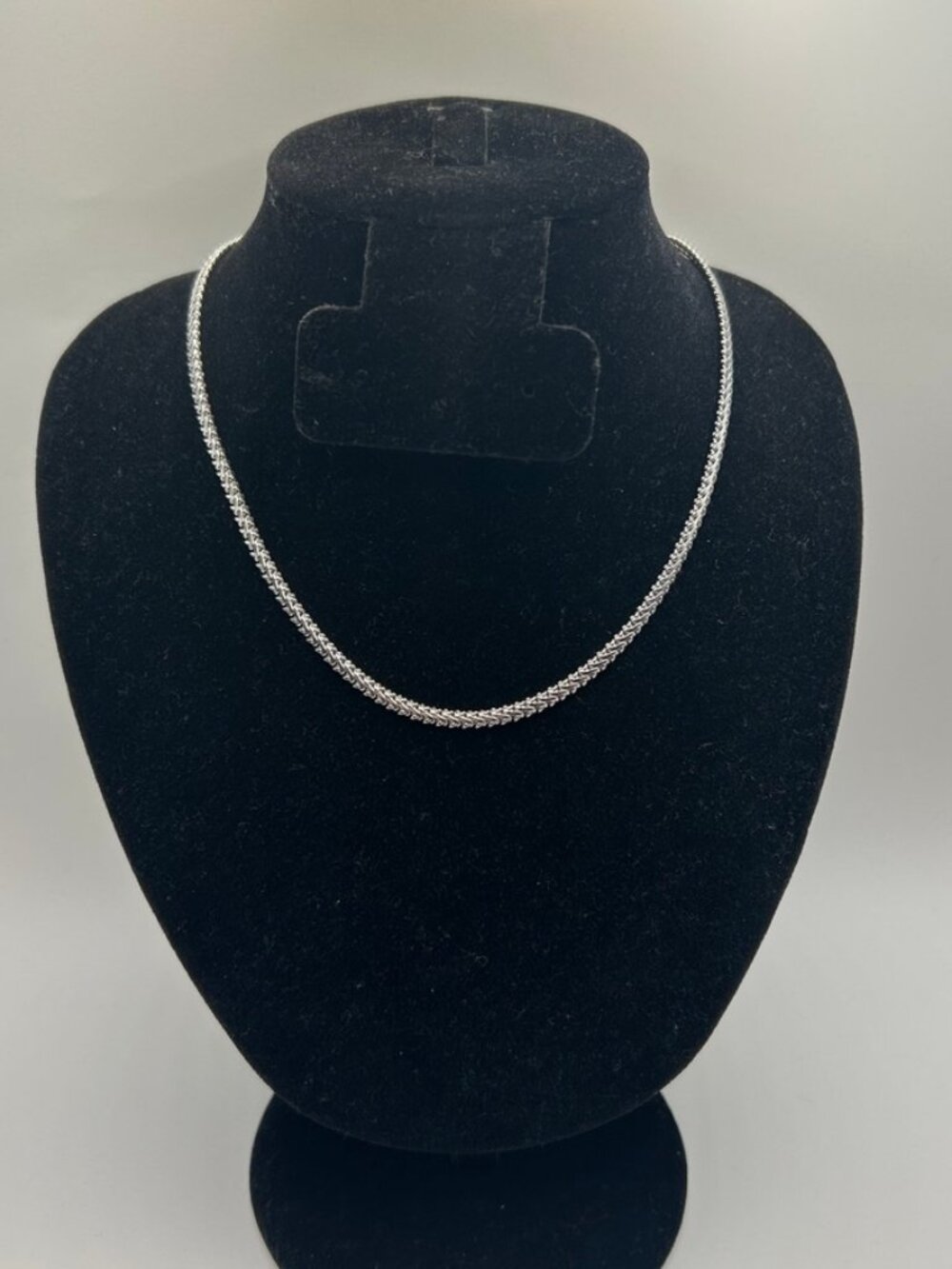 Womens Fishtail Chain Real Silver 18 Inch Plated 4mm Dainty Layering Waterproof